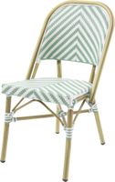Essentials Paris Bistrostoel Rotan Bamboo Wit/Pastel Groen - 52351