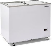 Cooldura Dubbele Koelkist/Vrieskist - Glazen Schuifdeksel - 258 Liter - S3M-I