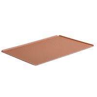 Baking Tray In Aluminium Uncoated, 600x400 mm - 4 Sides 45°, Silicone, Perforated, virtus 100308