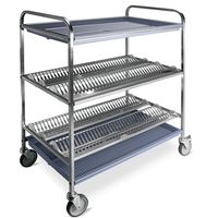 Droogrekkar Voor Borden En Glazen Met 3 Niveau'S, Capaciteit: 120 Borden