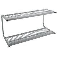 Wandbevestigde Droogrek Voor Borden Met 2 Niveau'S, Capaciteit: 60 Borden