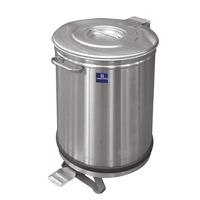 Mastro Afvalbak Op Wielen, Roestvrijstaal, Voetbediend (90 Liter) | 9025IB