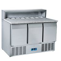 Mastro Pizza Werkbank Met 3 Deuren Gn 1/1, 8X Gn 1/6 H=150 Mm, 0°/+8°C | 9178C