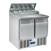 Mastro Saladette | 2 Deuren Gn 1/1 | 5X Gn 1/6 H=150 Mm, 0°/+8°C | 9718C