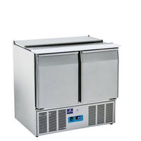 Mastro Saladette | 2 Deuren Gn 1/1 | Deksel, 6X Gn 1/3 + 2X Gn 1/4 H=150mm | 0°/+8°C | 9789C