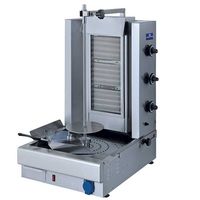 Mastro Kebab Grill Op Gas Met 3 Verwarmingsdelen, Aandrijving Onderin, 35 Kg | 9826N