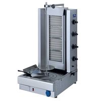 Mastro Kebab Grill Op Gas Met 4 Verwarmingsdelen, Aandrijving Onderin, 75 Kg | 9827N