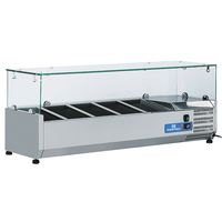 Gekoelde Vitrine | 5X Gn 1/4 | Glazen top | Mastro 9966CV