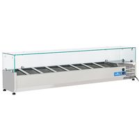 Gekoelde Vitrine | 8X Gn 1/4 | Glazen top | Mastro 9968CV