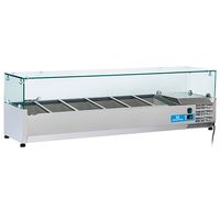 Gekoelde Vitrine | 6X Gn 1/4 | Glazen top | Mastro 9970CV