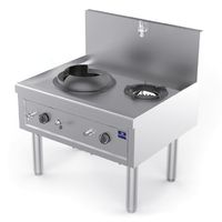 Gas Wok Hob With 1 Burner 27,5 KW + 1 Soup Burner 9,2 KW, 1 Water Tap - Mastro AHA0014/U