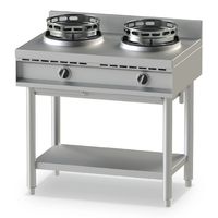 Mastro Wok Warmhoudplaat Op Gas, Met Bodemplank, 2 Branders | AHA0018