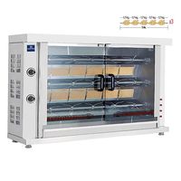 Gas Chicken Grill With Lighting - 3 Spits For 12-15 Chickens - AJD0041