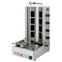 Glass Ceramic Kebab Grill With 4 Heating Zones - Bottom Motor - Max. Loading 40-60 Kg - AJE0019