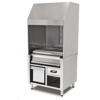 Charcoal Grill On Cupboard With Charcoal Drawer and Exhaust, 1 Zone Total 800x600 Mm - AJJ0010
