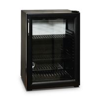Minibar With 2 Shelves and Glass Door, Black Coloured, +4°/+14°C, 40 Liter - BBZ0014