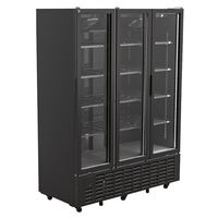 Upright Bottle Cooler 1491 Liters With 3 Glass Doors and Canopy Lighting, +1°/+10°c - Color Black, Mastro BFD0025