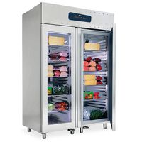 Freezer 1400 Litres In Stainless Steel GN 2/1 With Glass Doors, -10°/-25°c, 75 mm Insulation, Virtus BMB0033