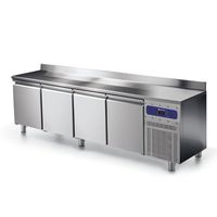 Refrigerated Counter 600 mm 4 Doors 430x325 mm With Upstand - -2°/+8°C - BNA0187