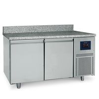 Refrigerated Pastry Counter 2 Doors 600x400 Mm, Granite Top With Upstand, -2°/+8°C - WiFi - Virtus BNZ0001/FN
