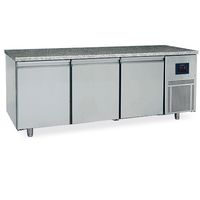 Refrigerated Pastry Counter 3 Doors 600x400 Mm, Granite Top, -2°/+8°C - WiFi - Virtus BNZ0006/FN