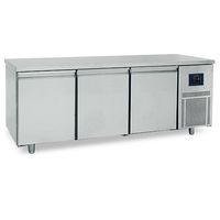 Refrigerated Pastry Counter 3 Doors 600x400 Mm, Stainless Steel Top, -2°/+8°C - WiFi - Virtus BNZ0006/FNPI