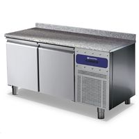 Refrigerated Pastry Counter 2 Doors 600x400 Mm, Granite Top With Upstand, -2°/+8°C - BNZ0041