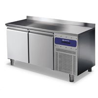 Refrigerated Pastry Counter 2 Doors 600x400 Mm, Stainless Steel Top With Upstand, -2°/+8°C - BNZ0041PI