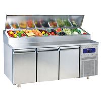 Mastro Saladette | 2 Deuren Gn 1/1 | 10X Gn 1/3 H=150mm | -2°/+8°C | CCZ0006/F