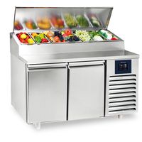 Refrigerated Preparation Counter With 2 Doors 600x400 Mm, 7x GN1/3 H=150 Mm, -2°/+8°C - WiFi - Virtus CCZ0036/FN