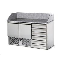 Pizza Counter With 2 Doors GN 1/1 and 6 Neutral Drawers 600x400 Mm - CCZ0072