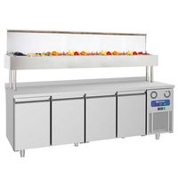 Refrigerated Preparation Counter With 4 Doors GN and Pan Cooler 12x GN 1/3 - CCZ0102