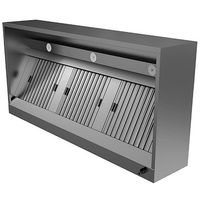Wall-Mounted Cubic Hood With LED Lighting, 1600x1100 Mm - Mastro DAA0257