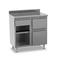 Coffee Machine Counter 1000x600 mm With Drawer, Coffee Ground Drawer, Closed Cabinet - EEZ0020