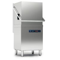 Hood Dishwasher With Detergent Injector and Drain Pump, Electronic, Rack 50x50 cm, Virtus GLB0071/FN