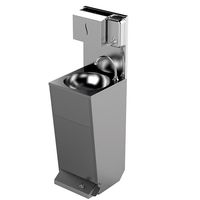 Handwash Basin Foot Operated With Waste Paper Bin, Soap And Paper Dispenser - Mastro GLC0024