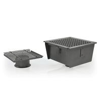 GZZ0062 Floor gutter with grating, vertical discharge ø 63 mm and filter, 300x300x150 mm
