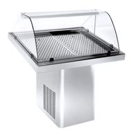 Refrigerated Fish Counter With Curved Glass and Rear Closing - Static Cooling - 1000 mm - HDC0011