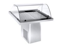 Refrigerated Fish Counter With Curved Glass and Rear Closing - Static Cooling - 1440 mm - HDC0012