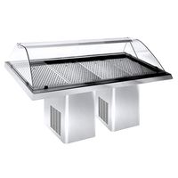 Refrigerated Fish Counter With Curved Glass and Rear Closing - Static Cooling - 2320 mm - HDC0014