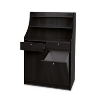Service Cupboard With 2 Drawers 1 Bin 1 Door and Shelf Upstand Colour Black - HZZ0001C