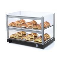 Heated Display Case 2 Levels With Straight Glass Front, +70°C - IBA0023