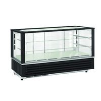 Refrigerated Counter Display With 2 Glass Shelves and Sliding Doors, -1°/+5°C - IBC0071C