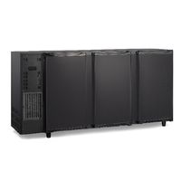 Undercounter Refrigerator With 3 Hinged Doors, 587 Liter, -2°/+8°C - black Painted - IBC0102
