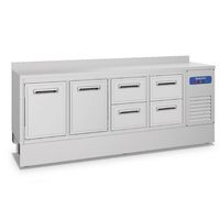 Mastro IBC0125 Refrigerated bar counter with 2 doors and 4 drawers, 2335x700 mm, 645 liter, -2°/+8°C