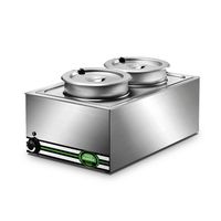 ICC0005 Food warmer bain-marie, 2x 8 liter, +30°/+90°C