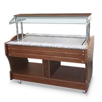 Mastro Vrijstaand Buffet Met Roestvrijstalen Blad, Eilandmodel, 4X Gn 1/1, Baldakijn Kan Niet Worden Neergelaten | IEB0020