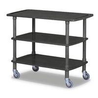 Wooden Trolley With 3 Levels, Colour Black - IFE0016