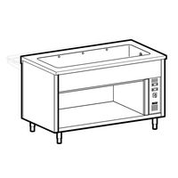 Bain-Marie Dry Heat 3x Gn1/1 On Open Cupboard, 1200 mm, Mastro IIA3002/T
