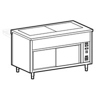Heated Top Unit With Tempered Glass On Heated Cupboard, L=1500 Mm, 4x GN 1/1, Mastro IIA4003VT